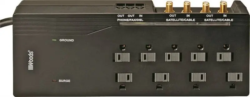 Coleman Surge Protector Strip, 9 Outlet, 3000 Joules, 6 Ft Cord, Model 416527821