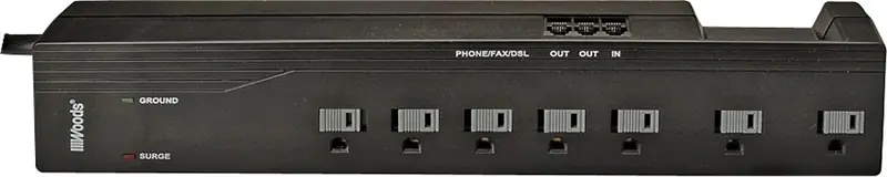 1500 Joules 4 Ft. Surge Protector With 7 Outlets