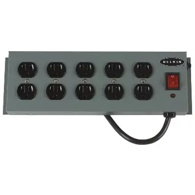 10-outlet Surge Protector With 15‘ Cord And 700 Joules Of Protection