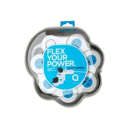 Pvp-1-wht Pivot Power Flexible Six Outlet Surge Protector Power Strip