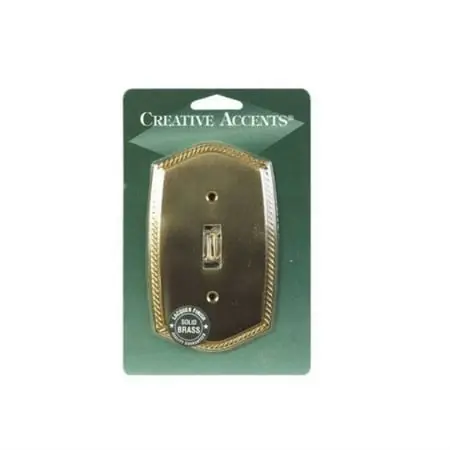Solid Brass Wallplate English Rope Design 1 Gang For Elegant Home Décor
