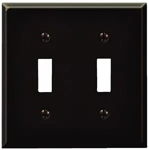 Antique Bronze Steel Toggle Switch Wall Plate 2 Toggle 9az102