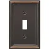 Antique Bronze Toggle Switch Wall Plate 1 Toggle Model 9laz101