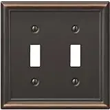 Antique Bronze 2 Toggle Wall Plate - Creative Accents Model 9laz102