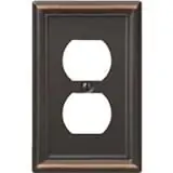 Chelsea Antique Bronze Duplex Outlet Wall Plate - Model 9laz108