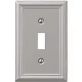 Brushed Nickel Single Toggle Wallplate Model 9lbn101 By Jackson-deerfield Mfg.