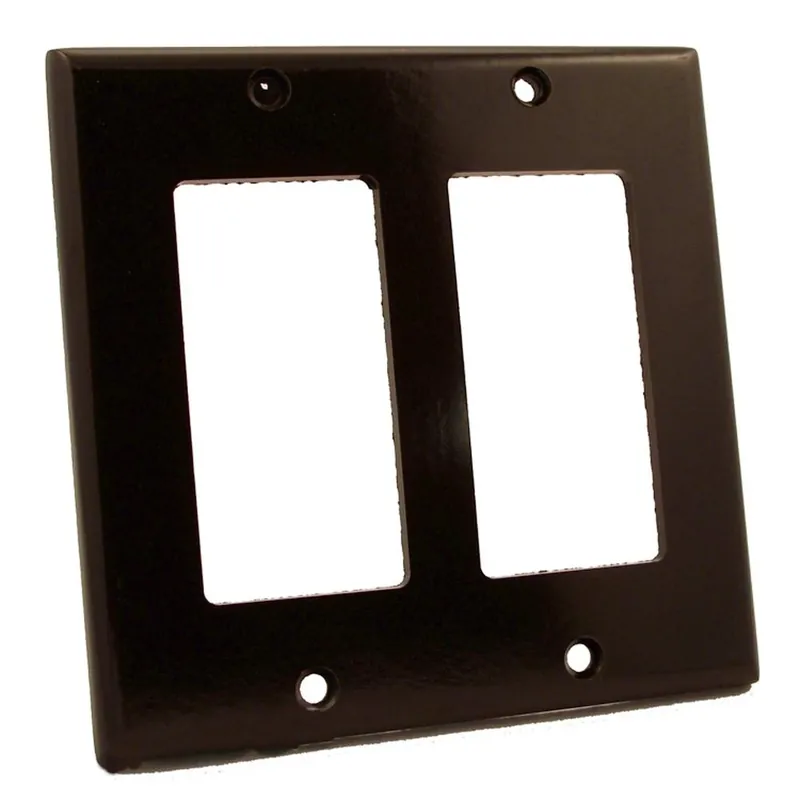 Decora 2-Gang Rocker Wall Plate, Brown