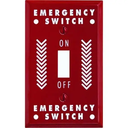 Emergency Steel Switch Wall Plate 8re101 By Jackson-deerfield Manufacturing