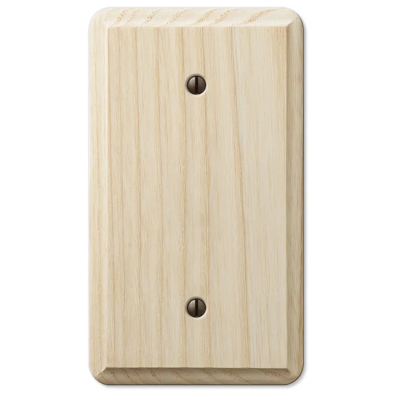 Amerelle Contemporary Unfinished Beige 1 Gang Ash Wood Blank Wall Plate 1 Pk
