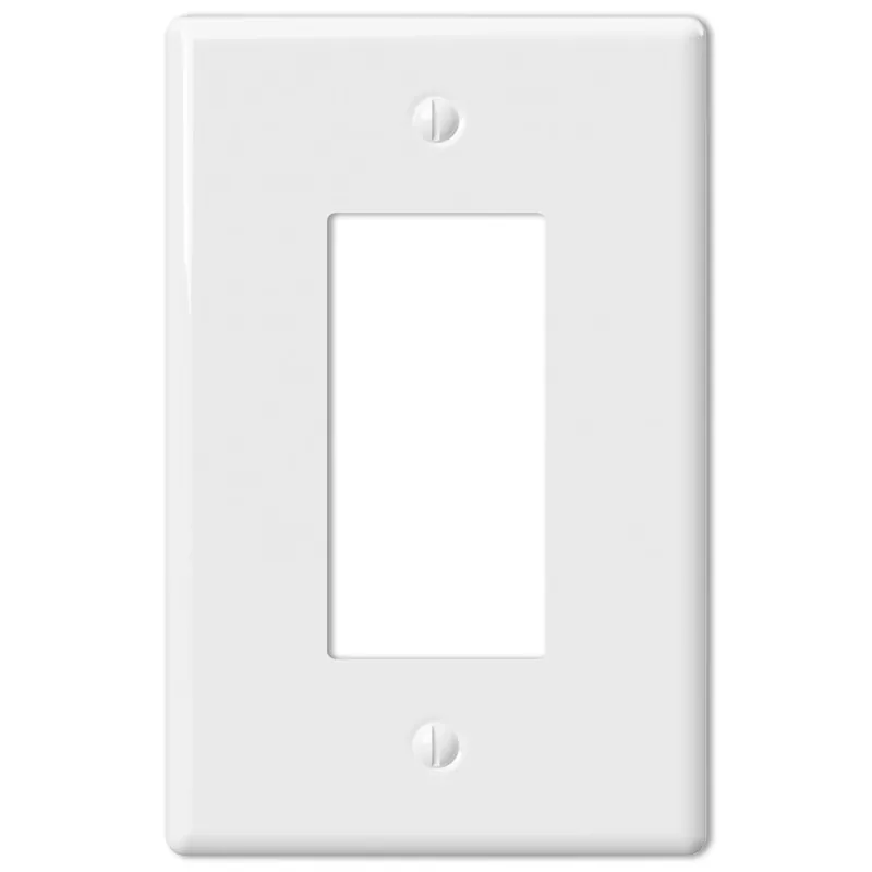Amerelle Metro White 1 Gang Ceramic Decorator Wall Plate 1 Pk