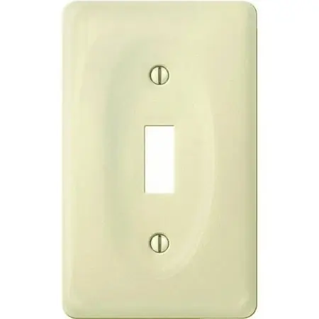 Porcelain Biscuit Switch Wall Plate - 1 Gang, 4.5" H X 2.75" W