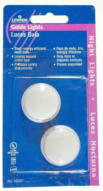 1/4 Watt 120-volt Ac Button-style Neon Guide Light C20-49567-000