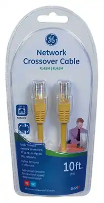 10‘ Ethernet Crossover Cable, Model 96209, Cat5e, Yellow