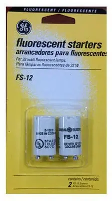 GE Lighting 80629 Fluorescent Starter For 32W Circular Lamps, 2-Pack