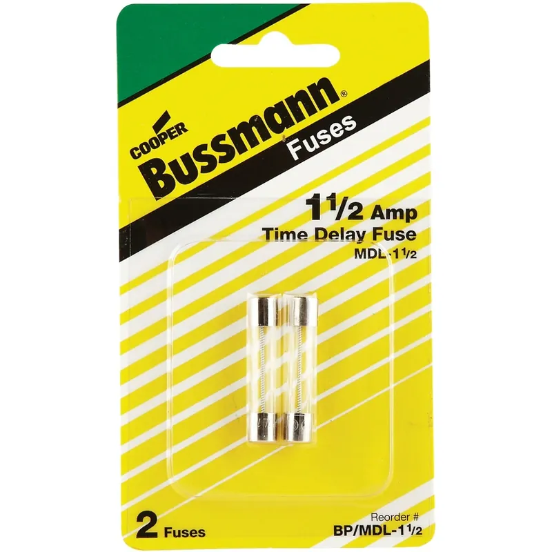 Bussmann 1-1/2 Amps Time Delay Fuse 2 Pk