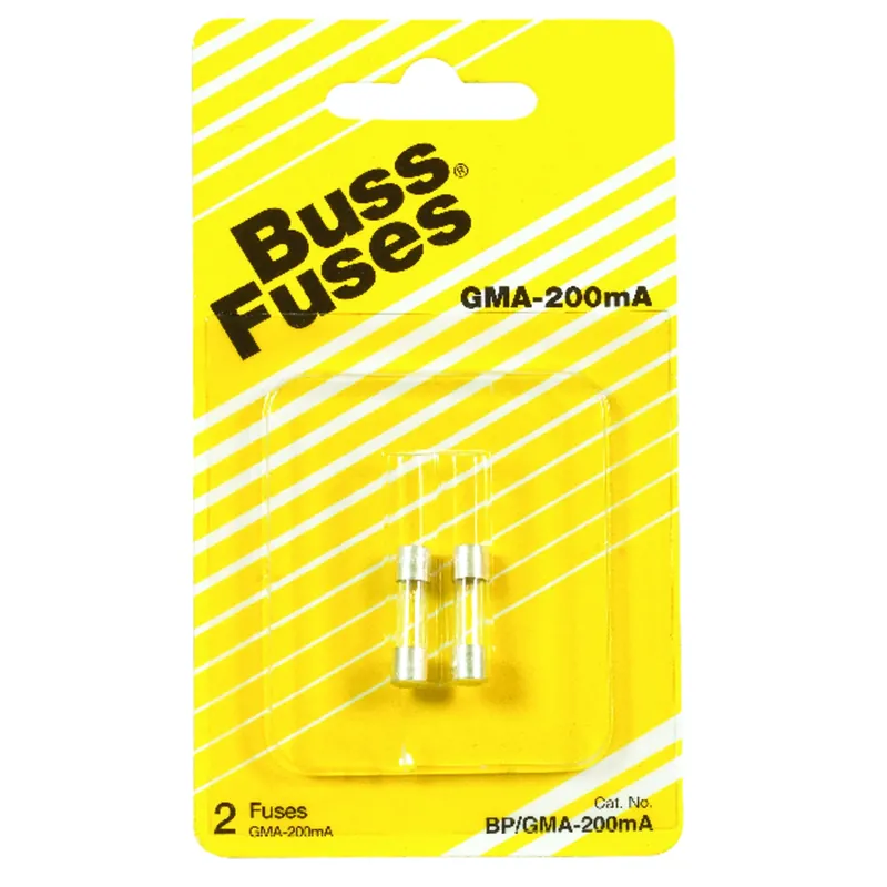 Bussmann 0.2 Amps Fast Acting Glass Fuse 2 Pk