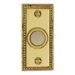 854-b Wired Push Button With Recessed Mount And Lighted Center, Polished Brass Finish