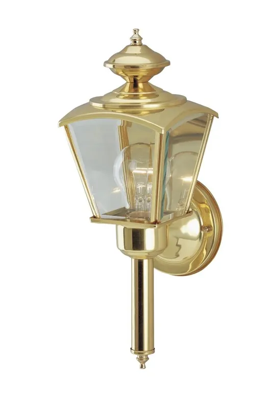 Solid Brass Outdoor Wall Lantern - Model 66849 - Classic Coach Style