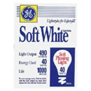 GE 13257 - 40A/W 4-Pack A19 Light Bulb