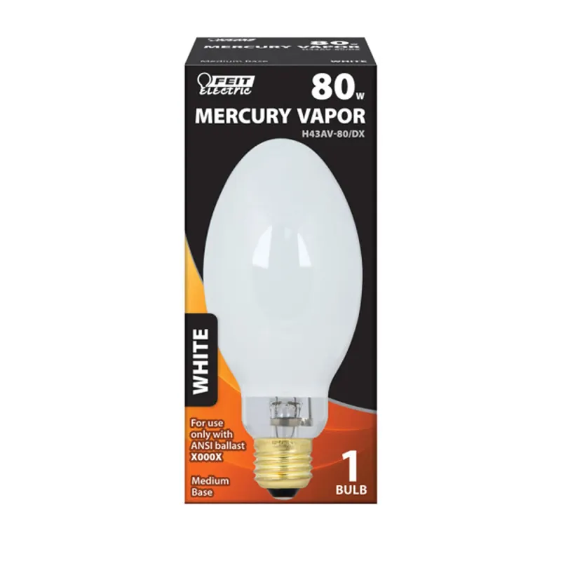 Feit 80 W ED17 HID Bulb 0 Lm White Mercury Vapor 1 Pk