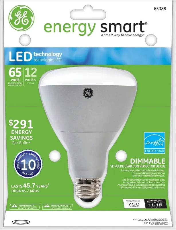 Ge Lighting 12W Ww R30 Dim Led Bulb