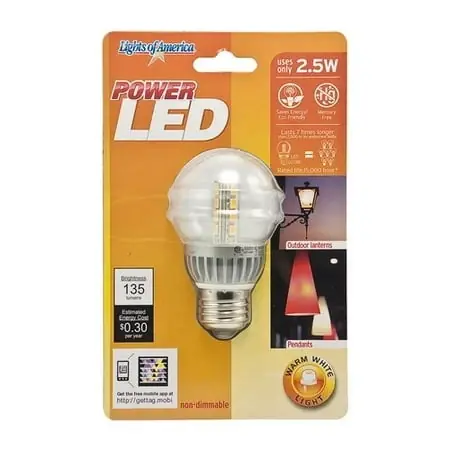 2426led-lf3-24 2.5-watt G16 Led Globe Light Bulb - 135 Lumens