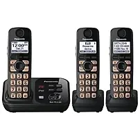Panasonic Kx-tg4733b Dect 6.0 Digital Cordless Phone System With 3 Handsets