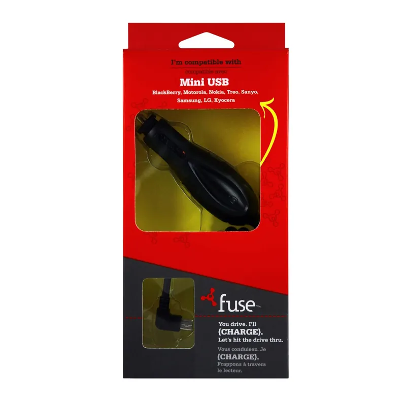 Fuse Mini Usb Vehicle Charger - Compact Design For Fast Charging