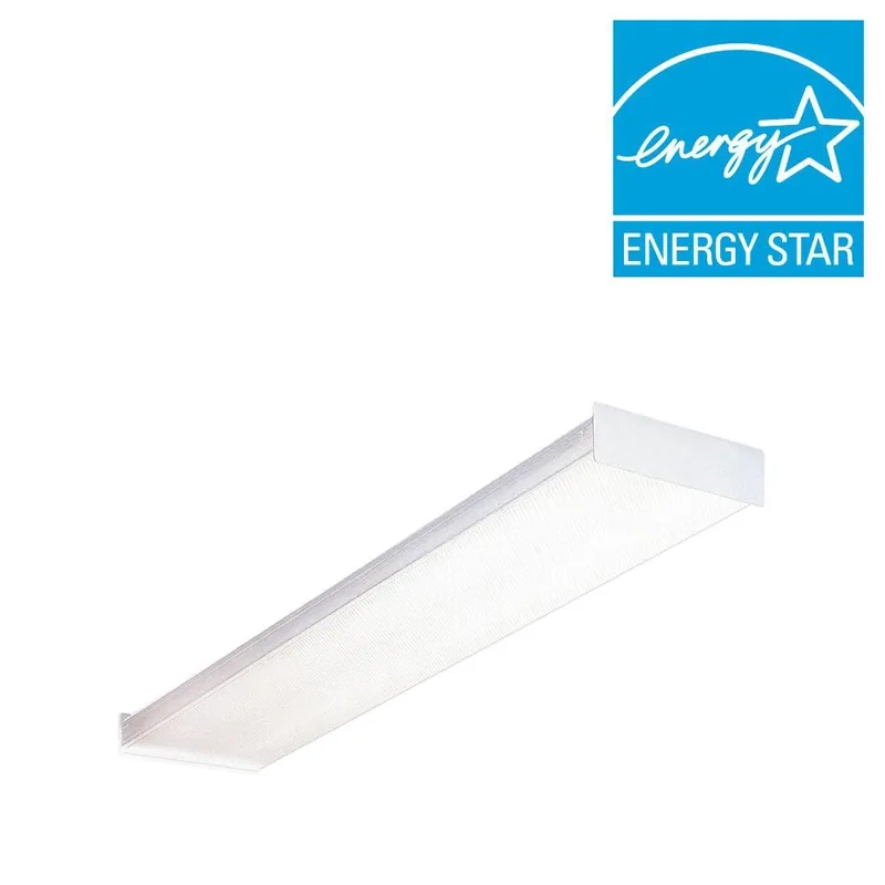 Sb 4 32 120 1/4 Gesb 4 Ft. Fluorescent Wraparound Lens Ceiling Fixture