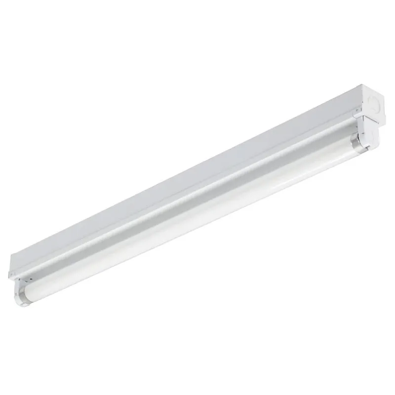 2 Ft. 1-light Gloss White T8 Fluorescent Strip Light Mns8 1 17 120 Re