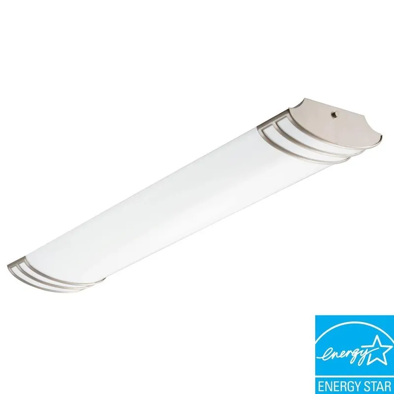 Futra 2-light Brushed Nickel Fluorescent Ceiling Light Fixture 48.5" Model 10813 Bn