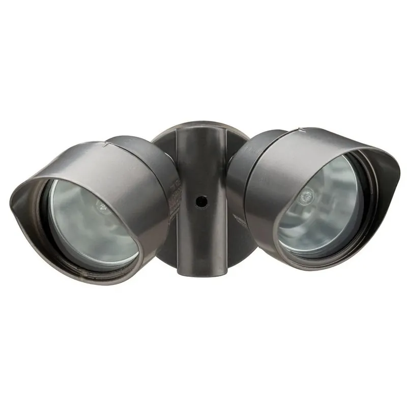 2-lamp Outdoor Bronze Floodlight, Model Oftr 200q 120 Lp Bz M12