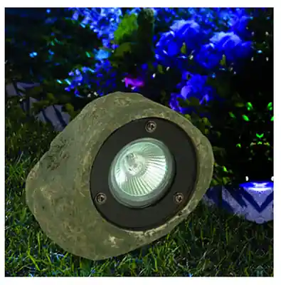 Low Voltage 20-watt Grey Outdoor Rock Spotlight - Model 95828