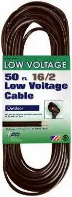09501-50-08 50‘ 16/2 Low Voltage Cable For Landscape Lighting