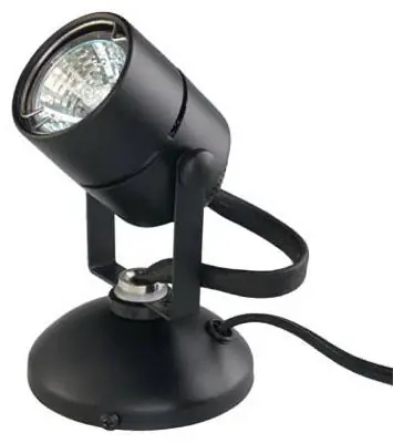 Black Micro Halogen Spotlight, 120v, 1-lamp, 2700k Color Temperature