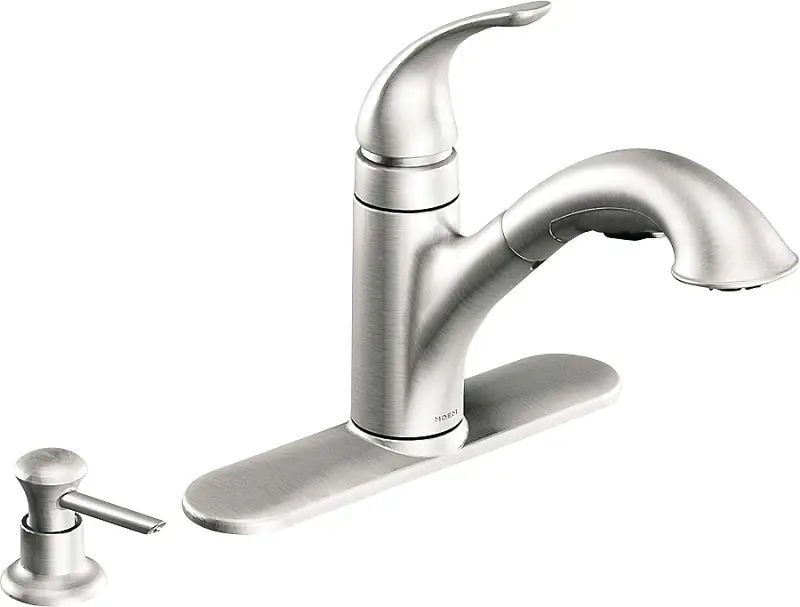 Caprillo Single Handle Pullout Spray Kitchen Faucet, Spot Resist Stainless Steel