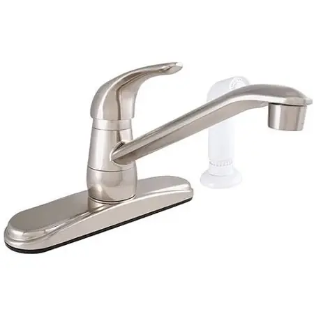 Exquisite Green Single Handle Kitchen Faucet With Side Spray, Stainless Steel - Model 952 12325ss