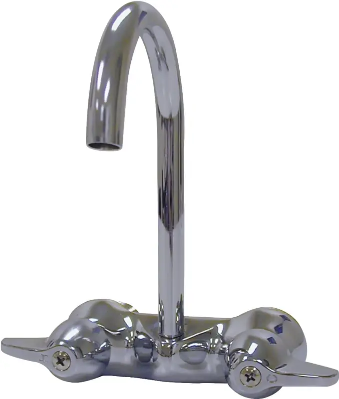 123-005 Chrome Plated Bathroom Faucet With High Arc Gooseneck Spout