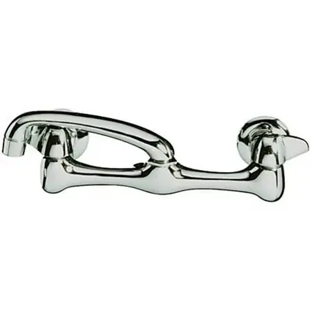 Two Handle Wall Mount Kitchen Faucet With 1/2 Inch Connection And 2.0 Gpm Flow Rate