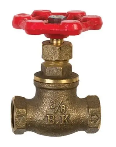 105-002nl Brass Stop Valve, 125 Psi For Plumbing Applications