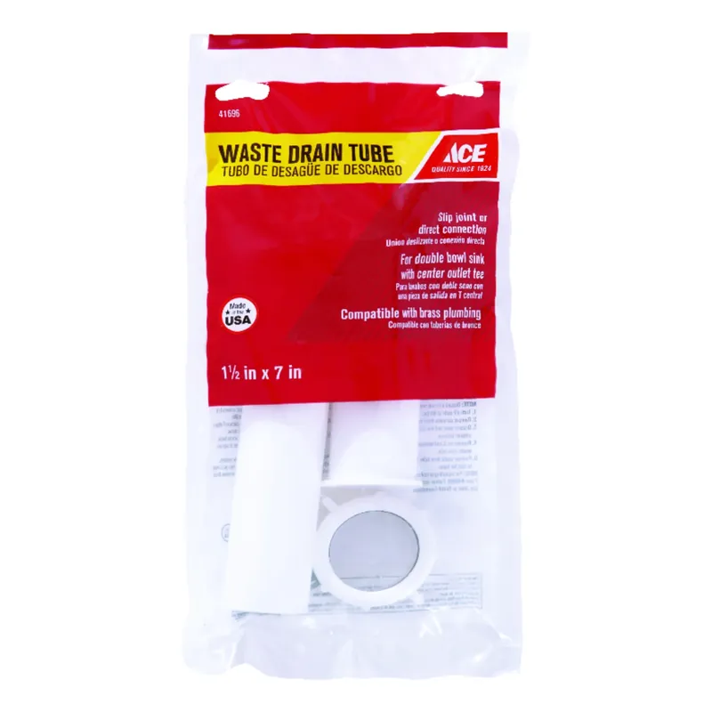 1-1/2 In. Diameter X 7 In. Length Plastic Waste Arm For Double Bowl Sinks