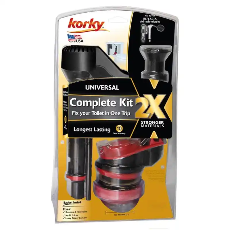 Korky 2x Long Life Universal Complete 2-inch Toilet Repair Kit With Hardware