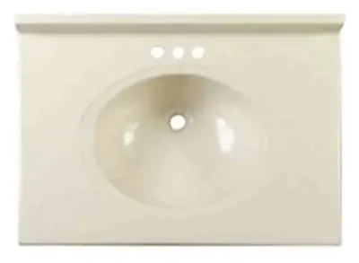 Vanity Top, Solid Biscuit Finish, 31-In. X 22-In.