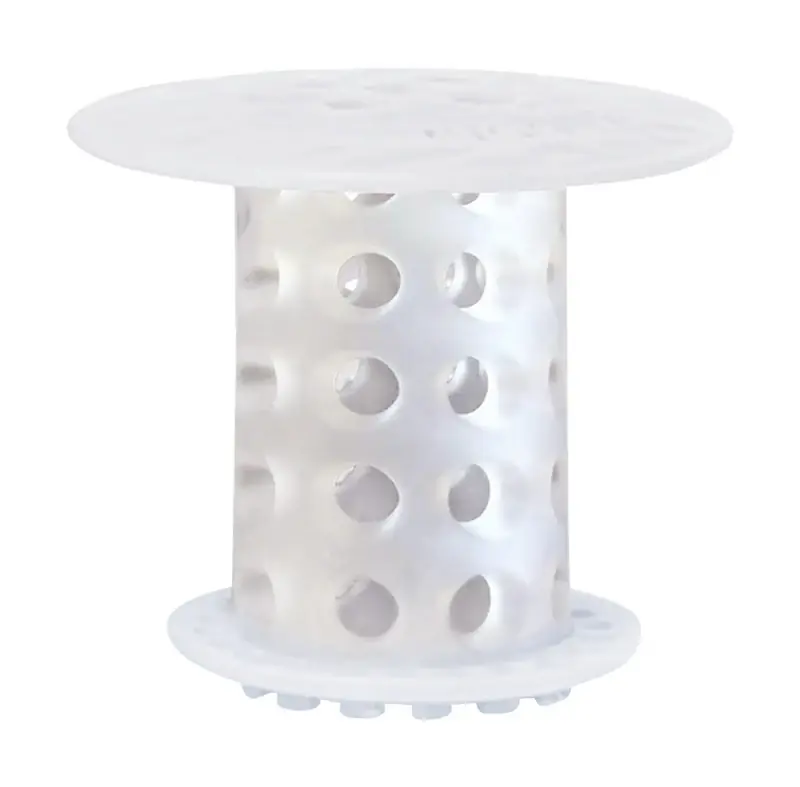 Natural Silicone Hair Catcher - 2 In. Round Drain Protector