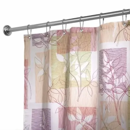 Vivo Fabric Shower Curtain - 72 Inch X 72 Inch - Purple/tan