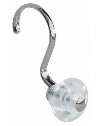 InterDesign 75770 York Classic Shower Hooks Clear & Chrome