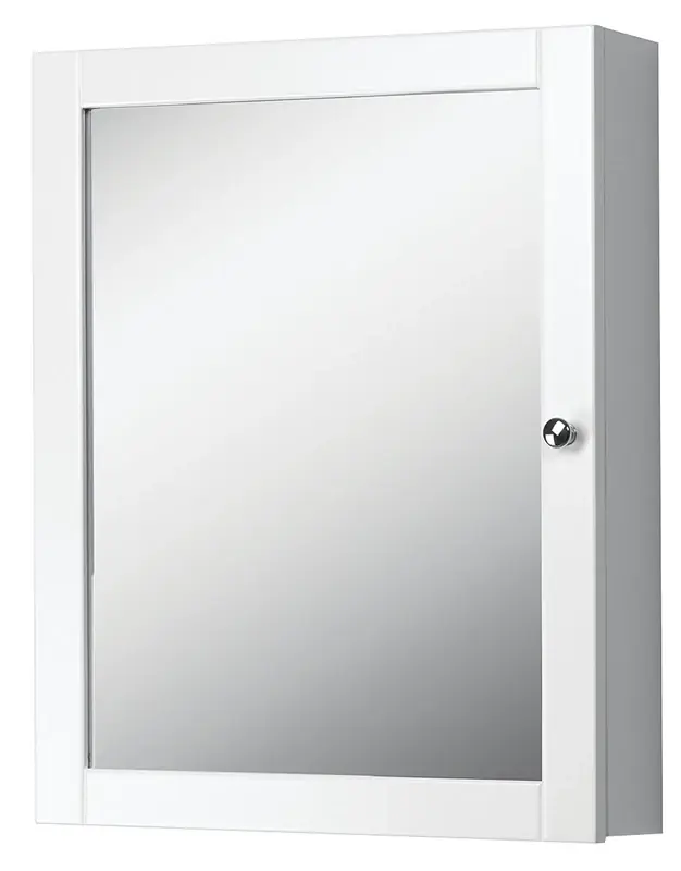 Columbia Medicine Cabinet 19 In. White With Chrome Finish And 2 Shelves
