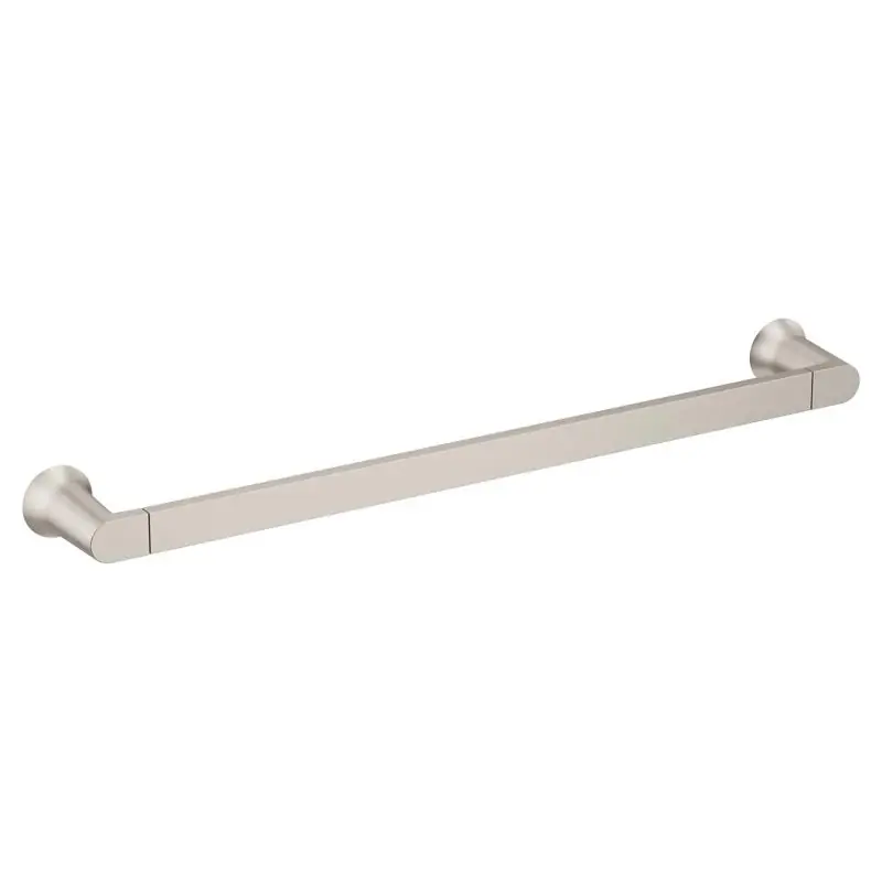 Genta Brushed Nickel Silver Towel Bar 18 In. L Zinc - Wall Mounted