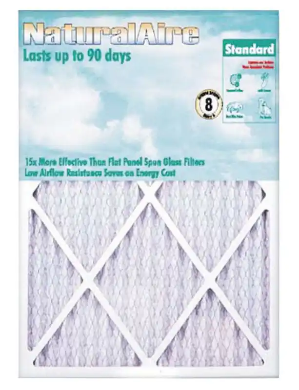 NaturalAire 12 In. W X 25 In. H X 1 In. Synthetic 8 MERV Pleated Air Filter 1 Pk