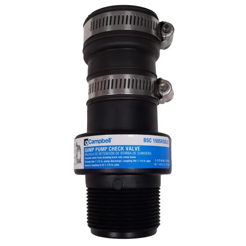 Campbell 1-1/2 Inch Rubber Swing Check Valve For Sump Pumps